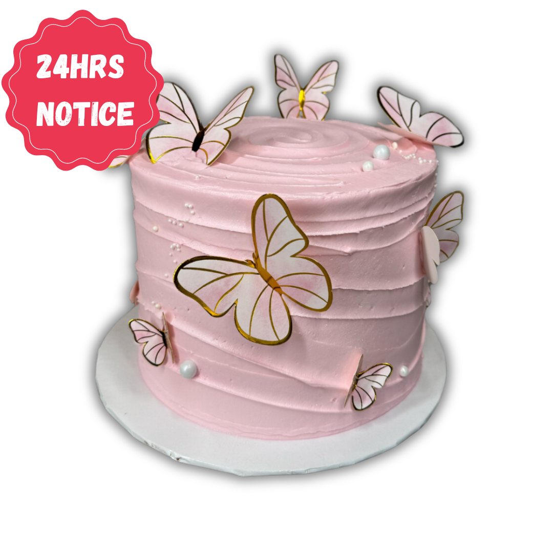 Pink Spatula Butterfly Cake