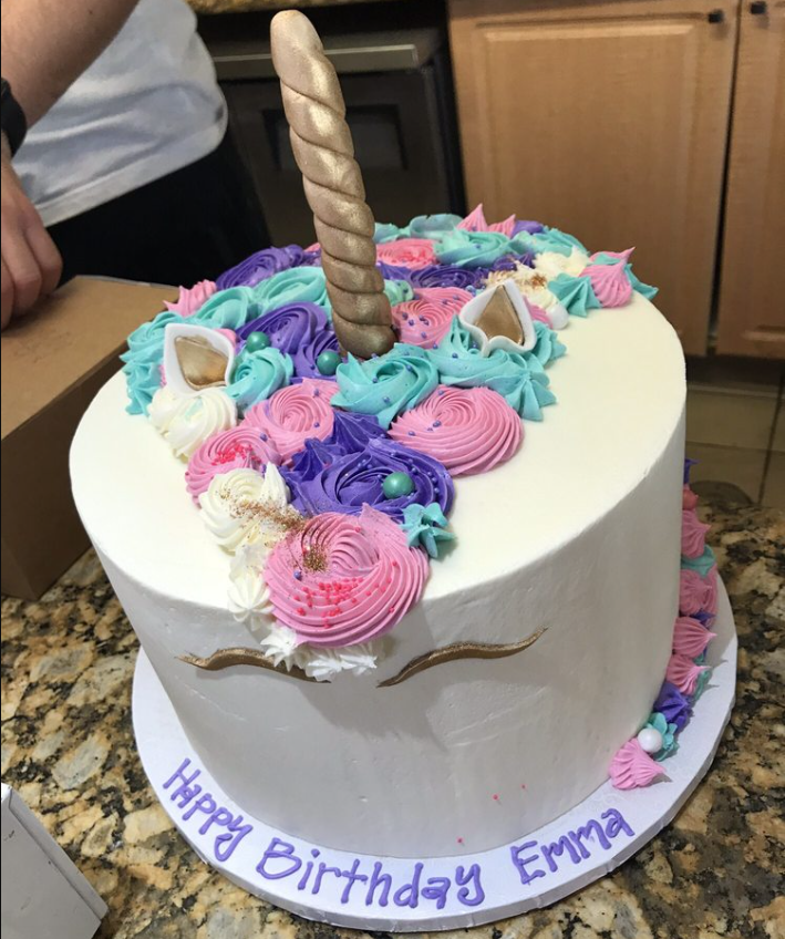 custom unicorn cake for newport beach costumer